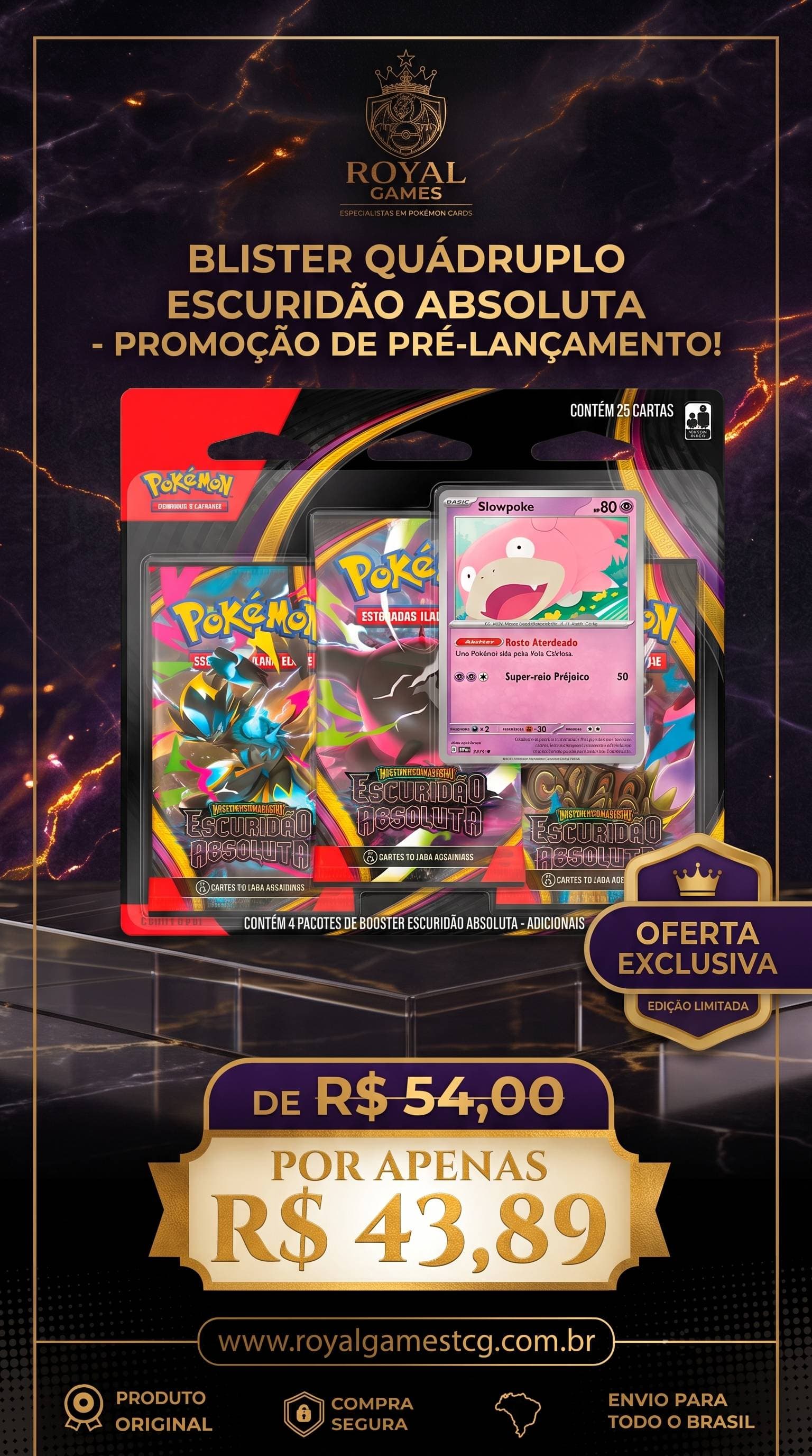 Blister Quádruplo Escuridão Absoluta