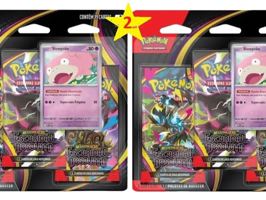 Dois Blister Triplo Pokémon ME05 Escuridão Absoluta